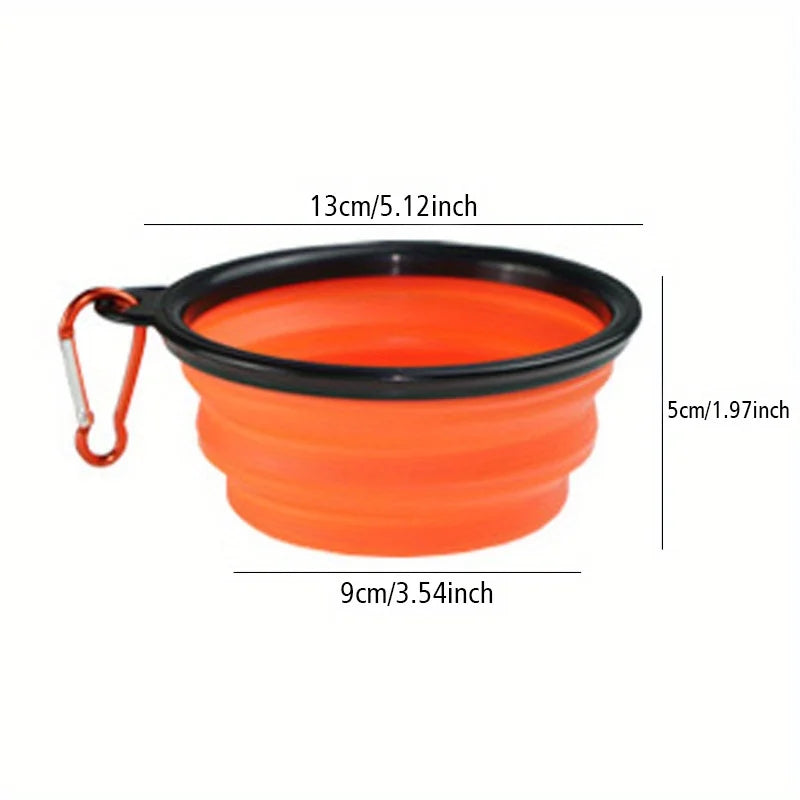 Portable Silicone Folding Dog Bowl – Travel Food and Water for Outdoor