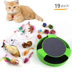 Interactive Cat Play Tunnel – Foldable Mouse and Fish Toy Set for Pets