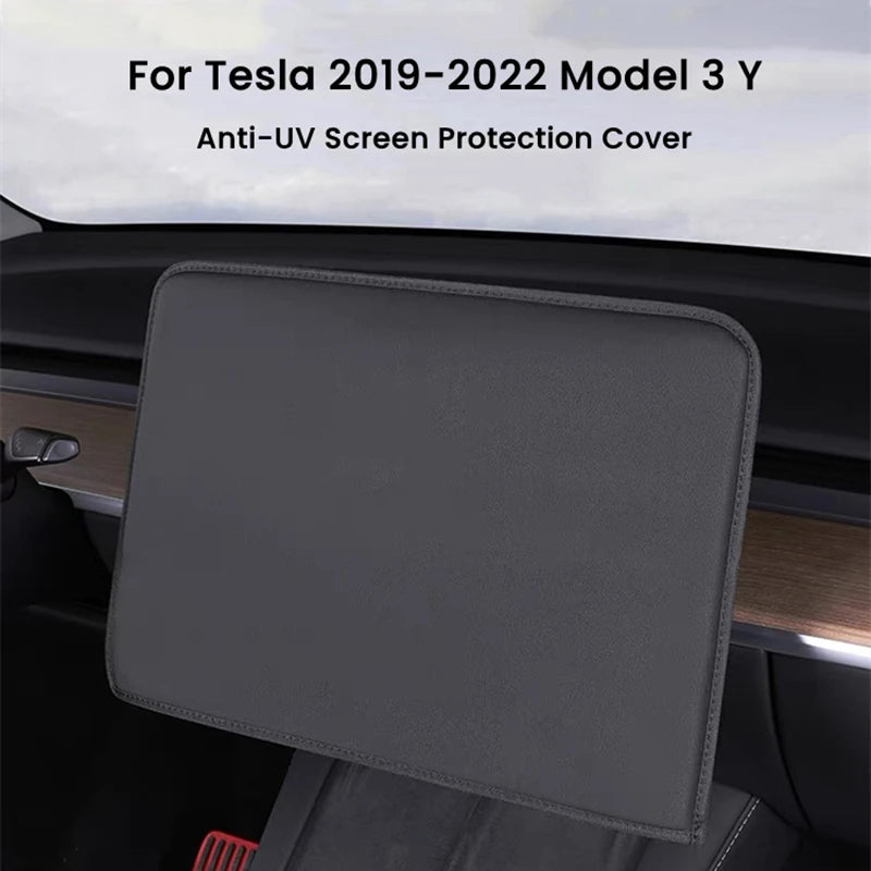 Anti-UV Navigation Screen Cover – Protective Sunshade for Tesla Model 3 Y