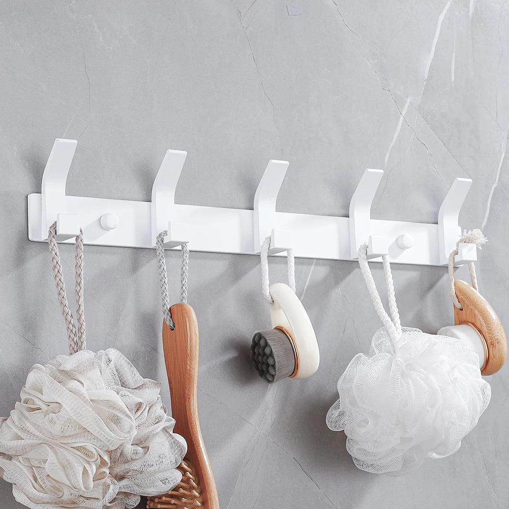 Wall Mounted Coat Rack – Matte Black Clothes Hook for Bathroom and Entryway