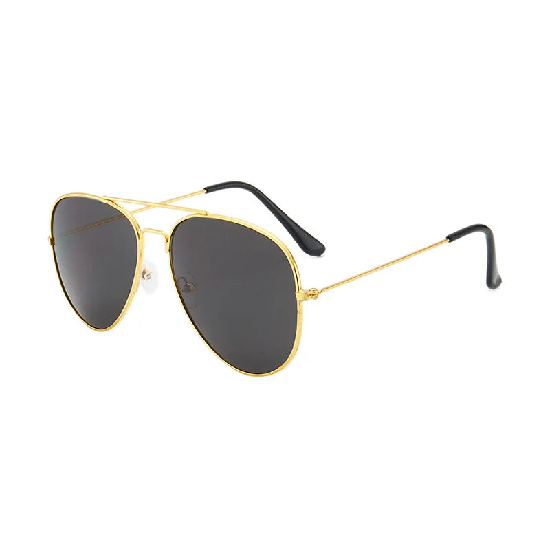 Kids Pilot Sunglasses – Reflective Metal Aviator Glasses for Boys and Girls