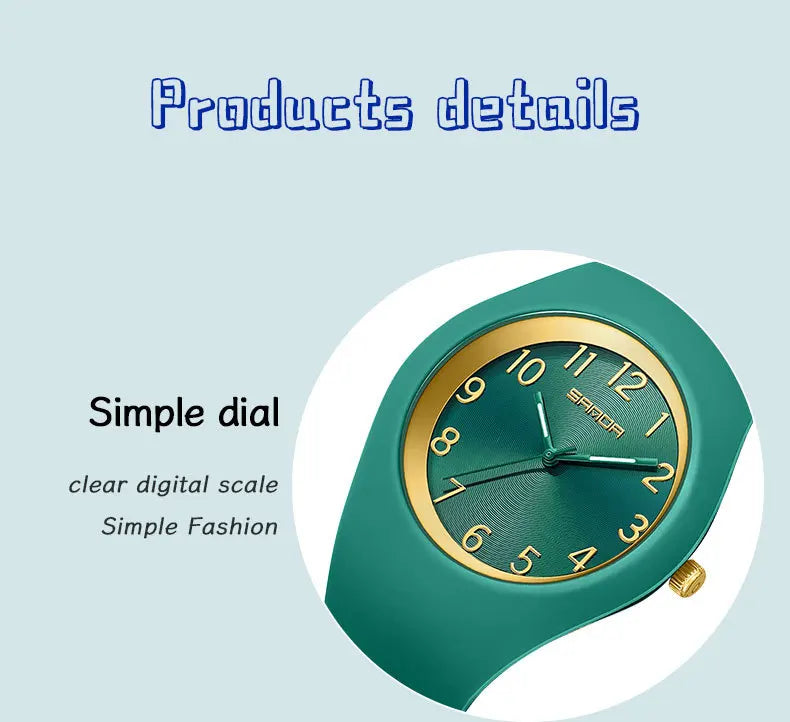 Silicone Quartz Wristwatch – Lightweight Sport Clock for Students