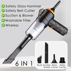 6-in-1 Handheld Car Vacuum – Wireless Portable Cleaner for Auto and Home