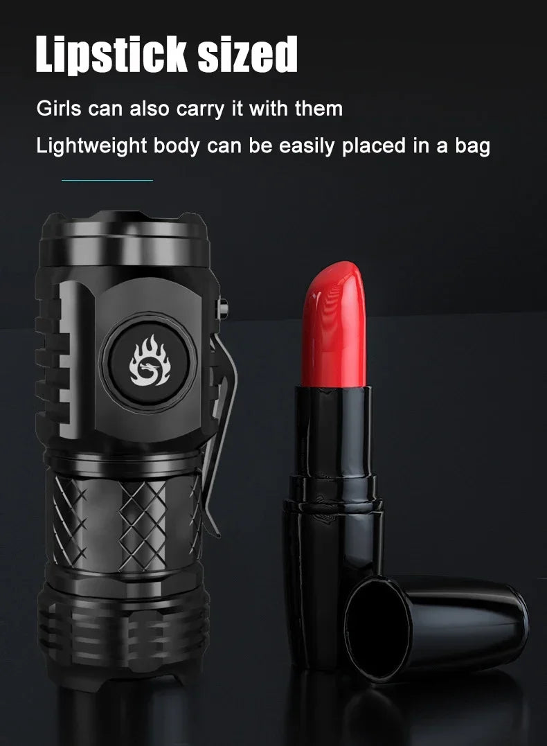 Rechargeable LED Flashlight – High-Lumen USB Torch for Camping and Hiking