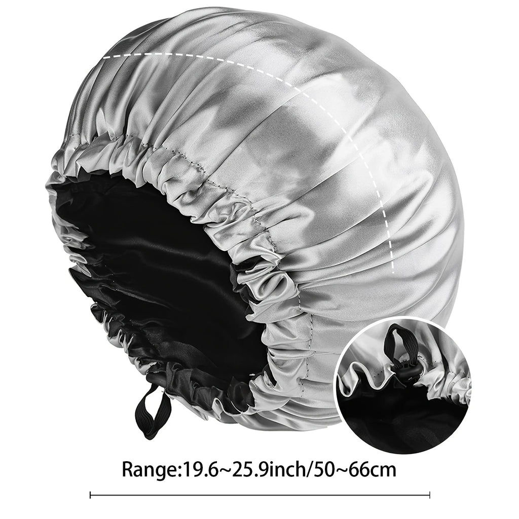 Silk Sleep Bonnet – Adjustable Double Layered Cap for Hair Protection