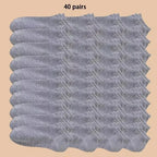 Men's Ankle Boat Socks – Solid Color Sweat-Absorbent Cotton for Business Sport