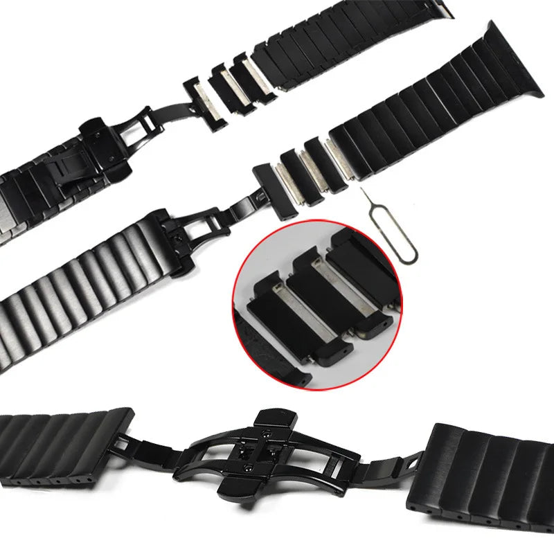 Titanium Apple Watch Band – Metal Replacement Strap for Series 1-10 and Ultra