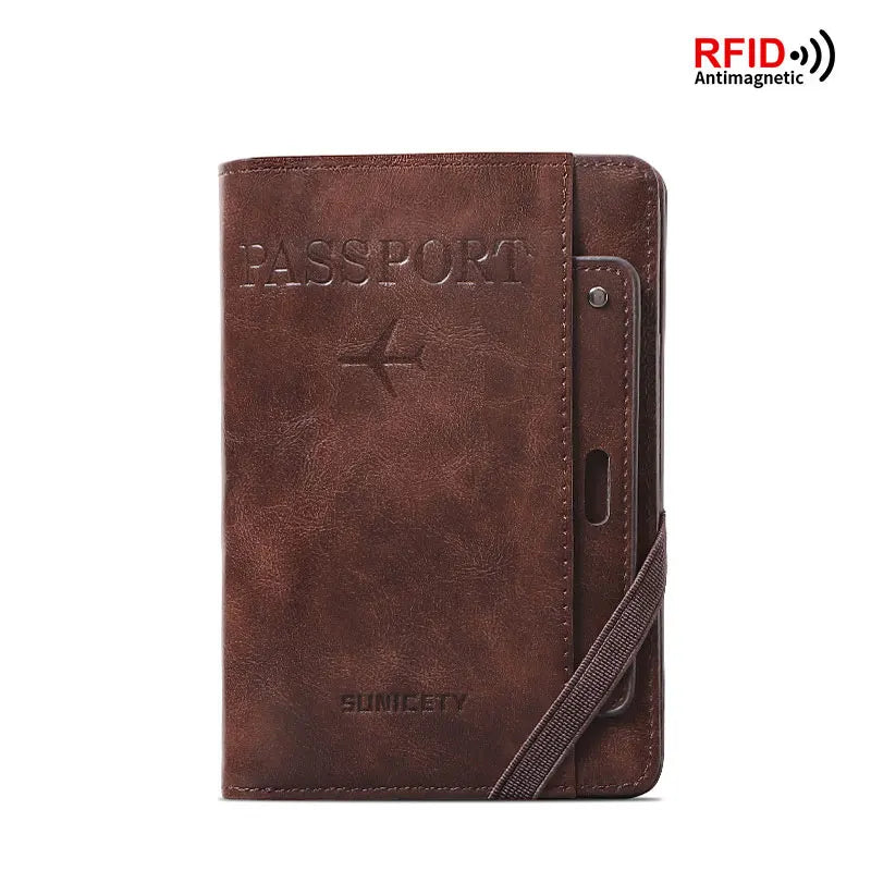 RFID Passport Holder Wallet – Anti-Theft Travel Organizer for Men and Women
