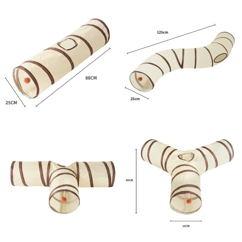 Foldable Pet Tunnel – Interactive Cat Toy for Indoor Exercise and Play