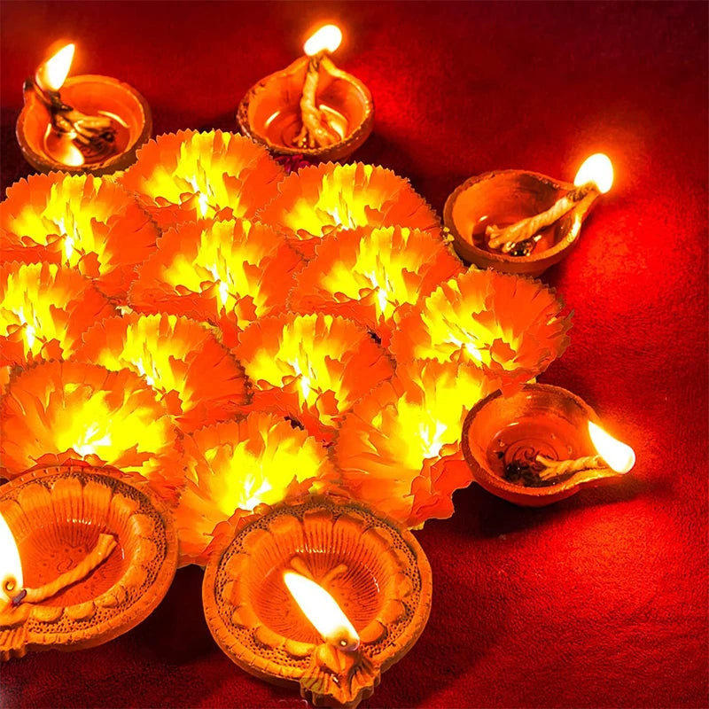 Mexican Marigold Garland LED Lights – Artificial Flower Decor for Day of the Dead