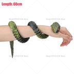 60cm 3D Printed Articulated Snake – Luminous Realistic Desktop Ornament