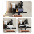 Bathroom Wall Organizer – Hair Dryer Holder with Storage Baskets for Vanity