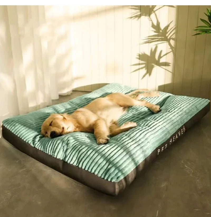 Corduroy Pet Sleeping Mat – Washable Winter Bed for Small to Large Dogs