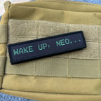 Wake Up Neo Tactical Patch – Embroidered Hook and Loop Badge for Backpacks