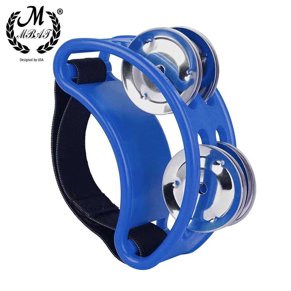 Foot Tambourine with Metal Jingles – Percussion Instrument for Drumming