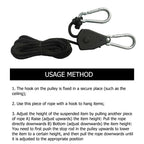 Camping Tent Rope Tensioners – Adjustable Ratchet Pulley for Awning Setup