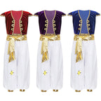 Boys Arabian Prince Costume – Vest and Pant Set for Halloween Cosplay