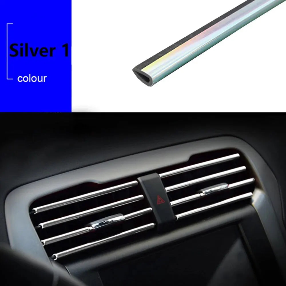 U-Shaped Car Air Vent Trim Strips – Decorative Interior Moulding for Auto Styling