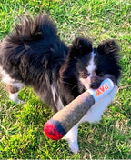 Interactive Cigar Squeaky Toy – Durable Plush for Small Puppy Teeth