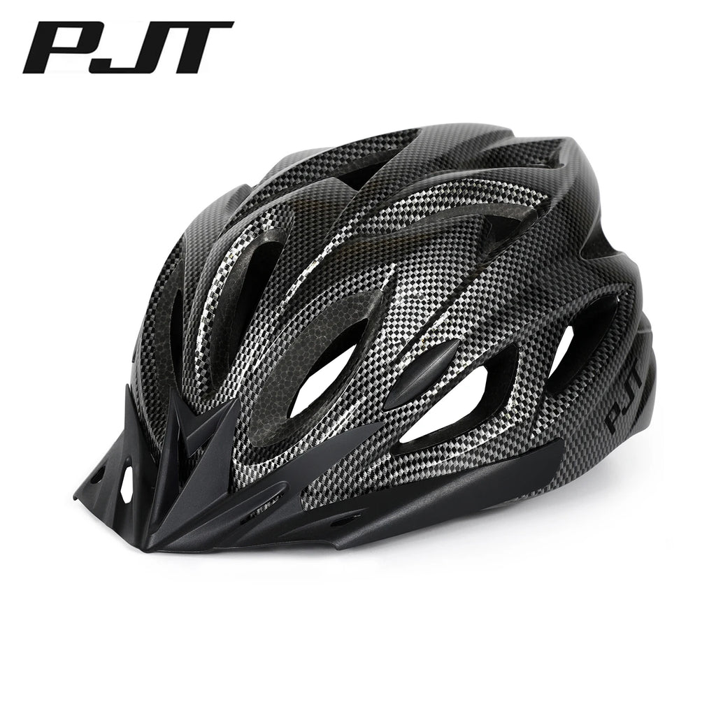 Lightweight Carbon Pattern Cycling Helmet – Breathable MTB Safety Gear