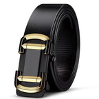 Genuine Leather Automatic Belt – Luxury Metal Buckle Strap for Men