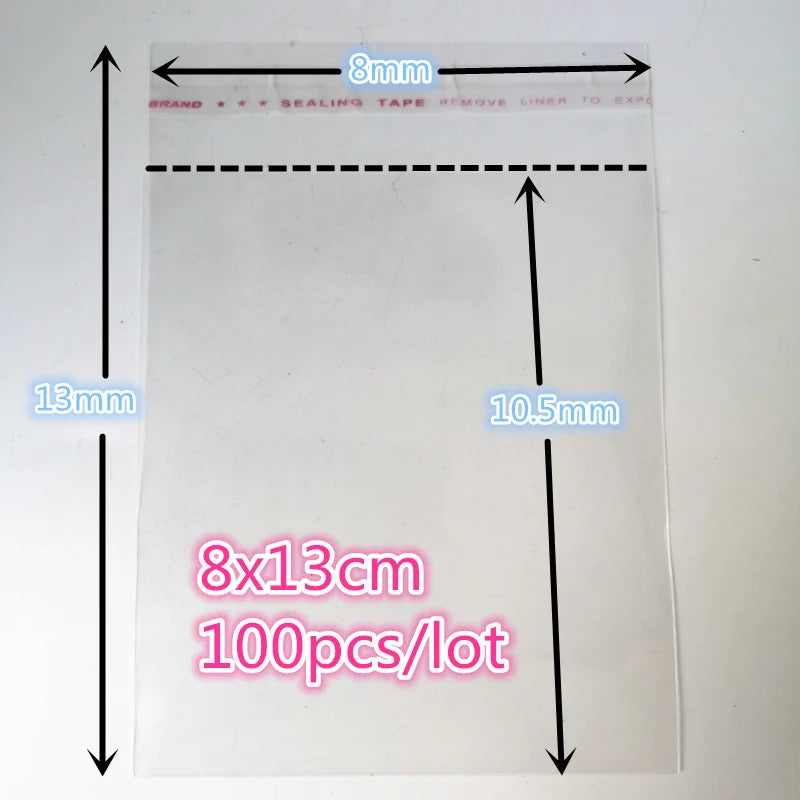 Resealable Clear OPP Bags – Adhesive Plastic Pouches for Jewellery Packaging
