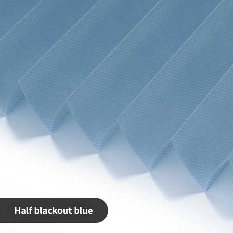 Self-Adhesive Pleated Blinds – Half Blackout Privacy Shades for Home Windows