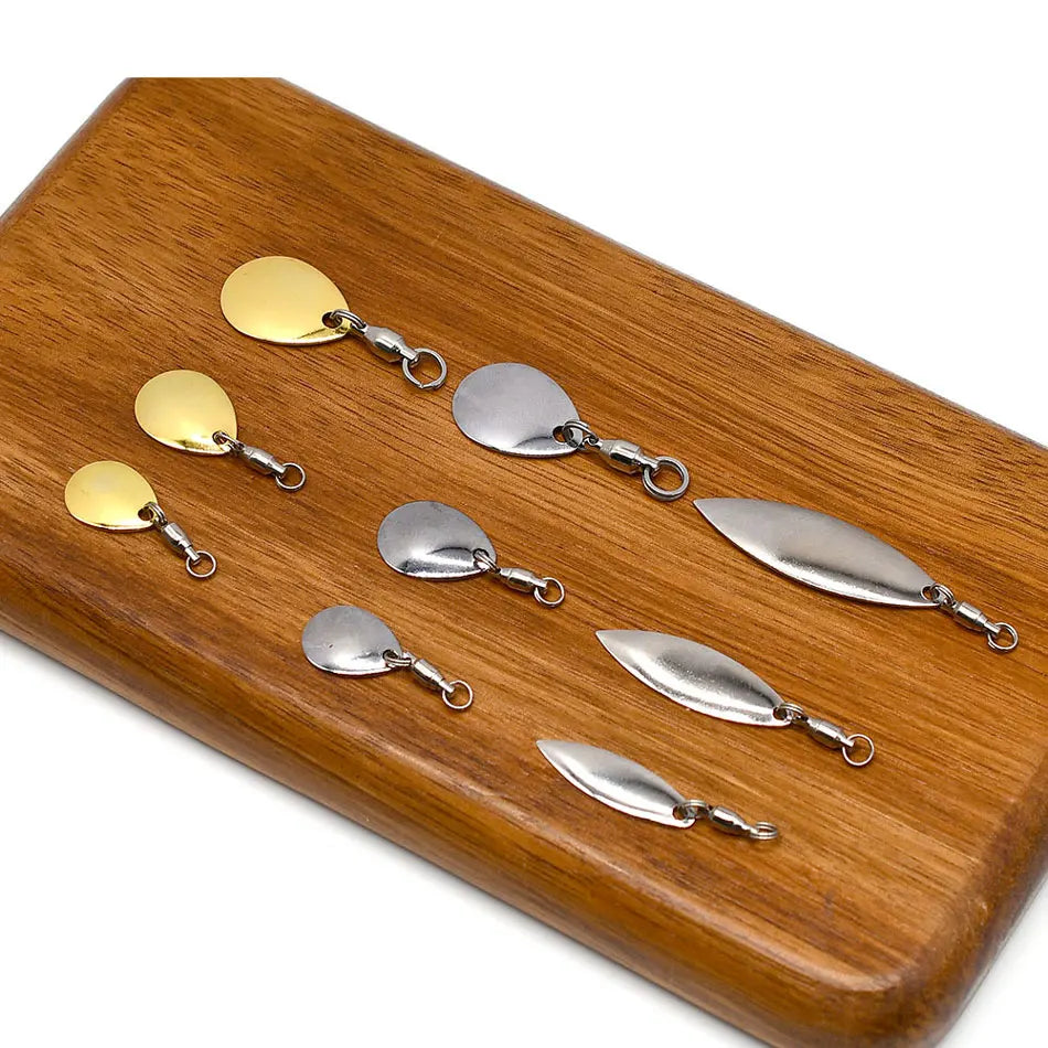 Spinner Blade Set – Willow Leaf Lure Components for Fishing Tackle Crafting
