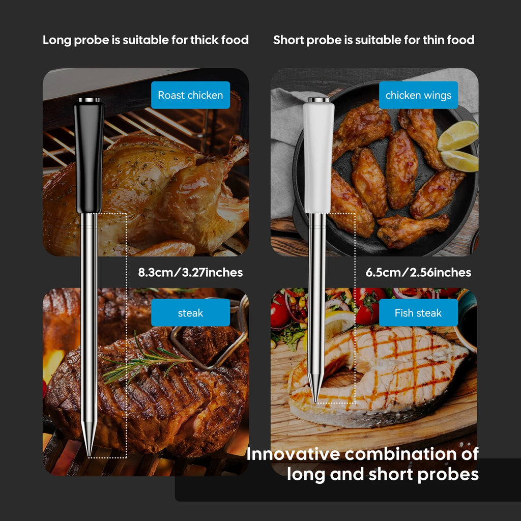 Wireless Meat Thermometer – WiFi and Bluetooth BBQ Probe for Cooking