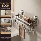 Corner Suction Storage Rack – Wall-Mounted Shelf for Bathroom Organization