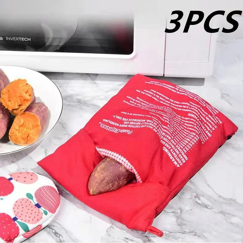 Reusable Microwave Potato Bags – Fabric Cooking Pouches for Baked Potatoes