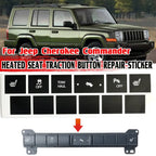 Heated Seat Button Repair Decals – Matte Black Stickers for Jeep Cherokee