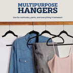 Velvet Non-Slip Hangers – Heavy Duty Space Saving Garment Hangers for Closets