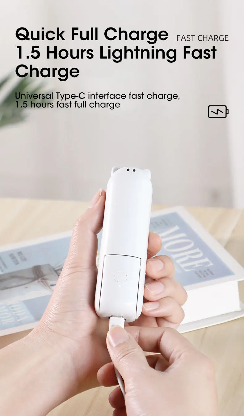 Portable USB Handheld Fan – Rechargeable Collapsible Cooler for Office Home