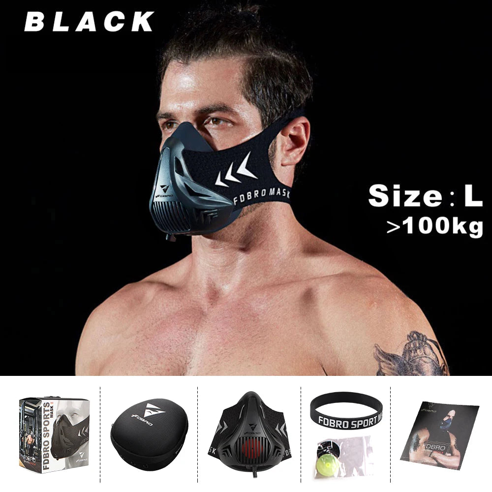 Elevation Training Mask – Black Fitness Gear for Running and Gym Workouts