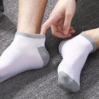 Color Block Boat Socks – Breathable Low Cut Ankle Socks for Men