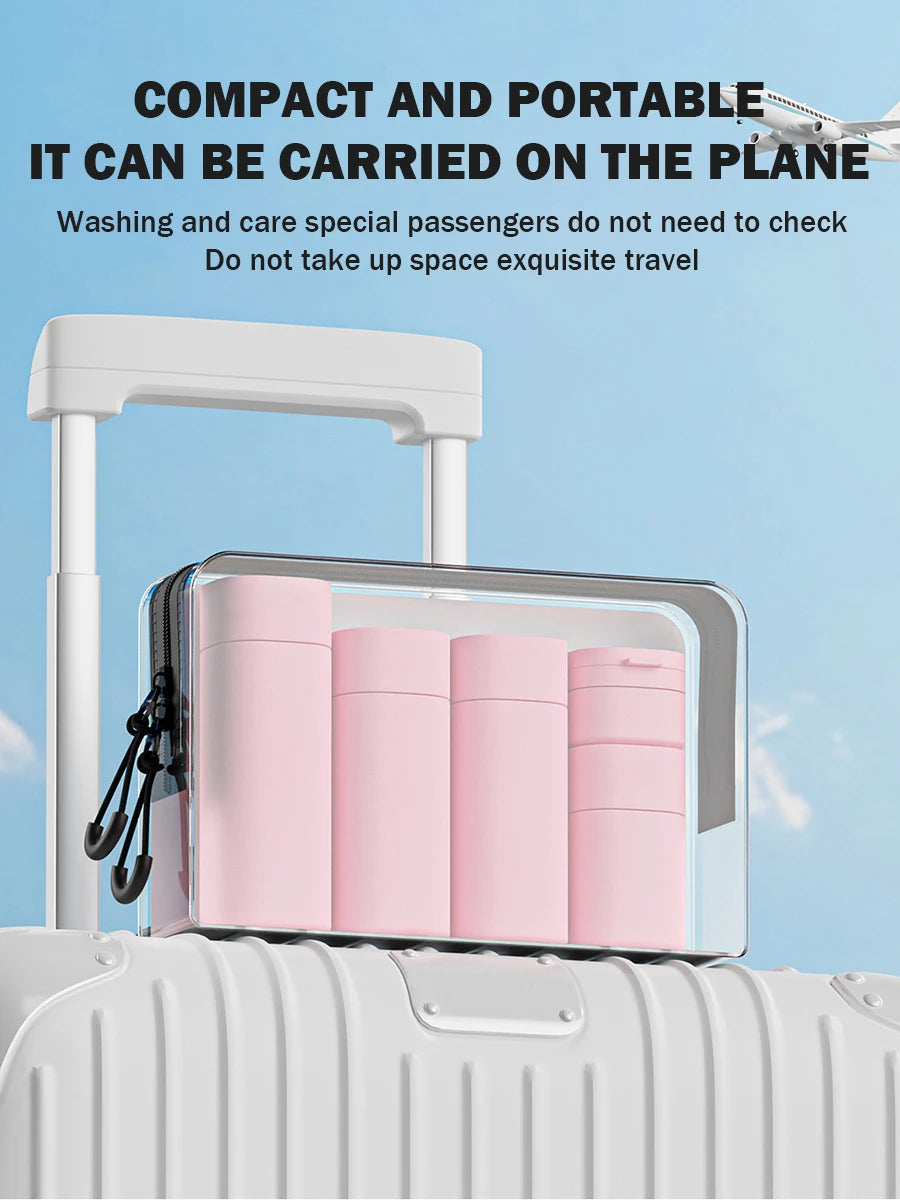 4-in-1 Travel Bottle Set – Leak Proof Refillable Containers for Toiletries