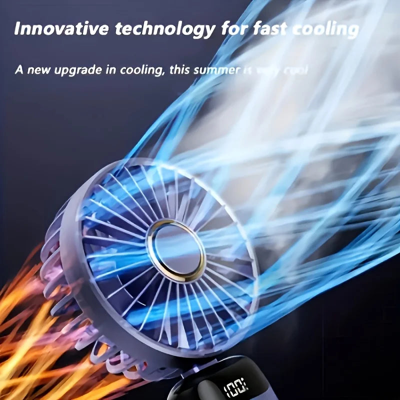 Portable Mini Handheld Fan – Rechargeable LED USB Cooler for Desk and Travel
