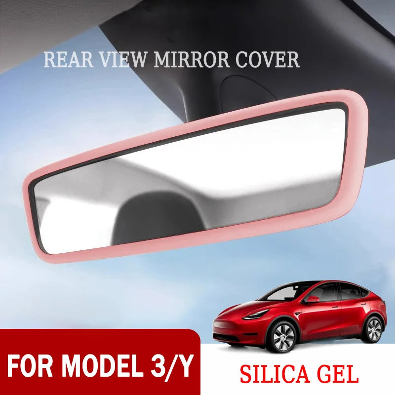 Silicone Rearview Mirror Protector – Interior Trim for Tesla Model 3 Y