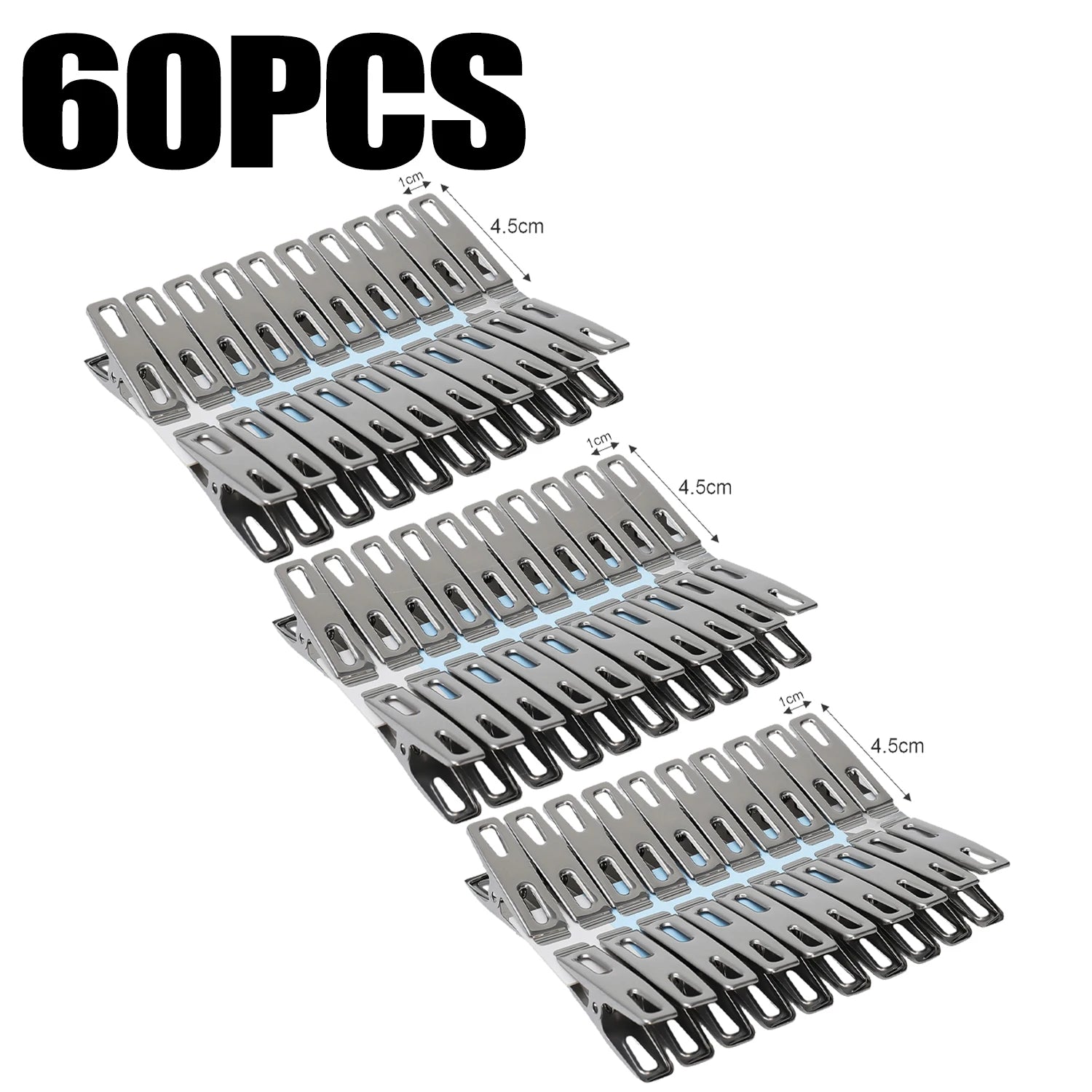 Stainless Steel Clothes Pegs – Windproof Metal Clamps for Laundry Drying