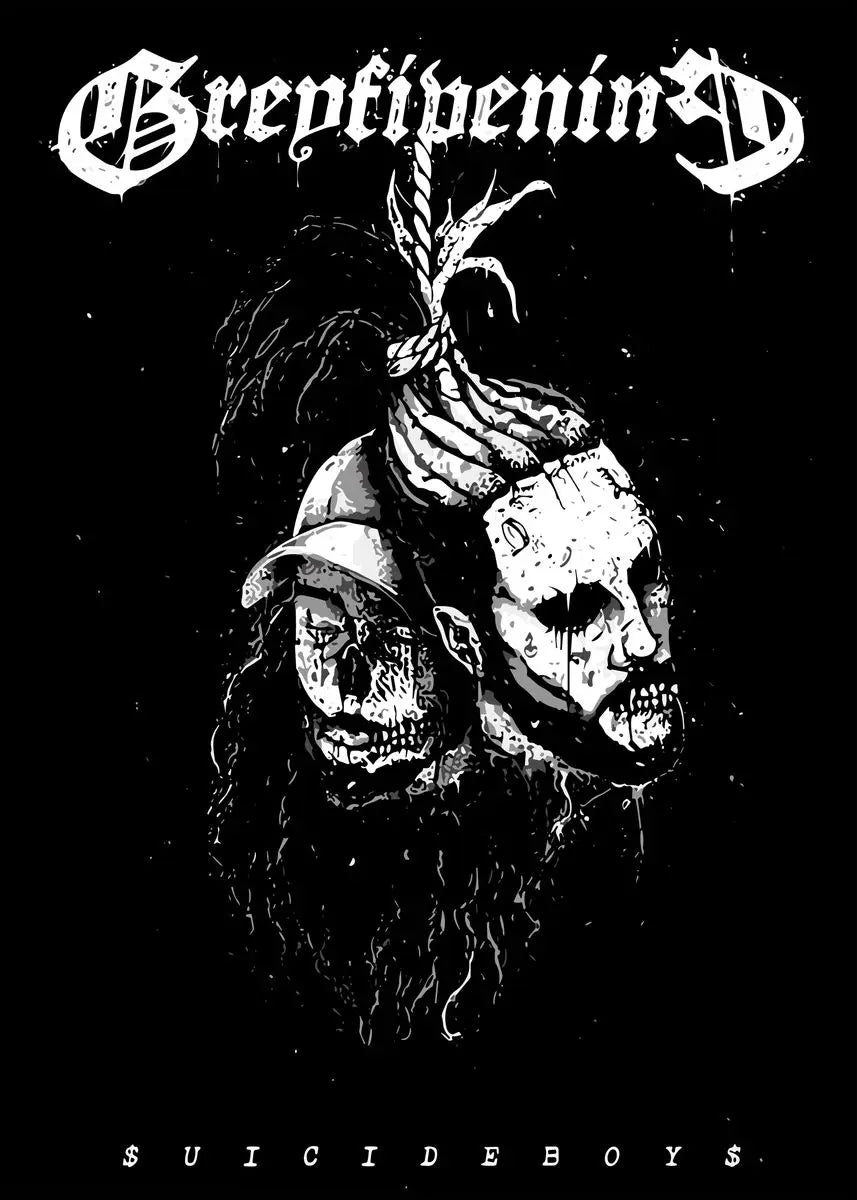 Suicideboys Band Canvas Poster – Vintage Hip Hop Music Wall Art for Home Decor