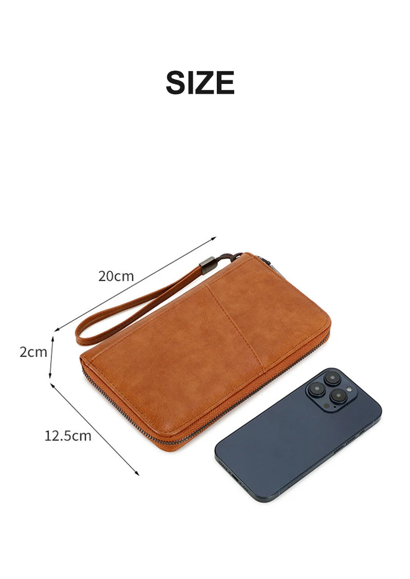 RFID Leather Passport Wallet – Anti-Theft Card Holder for Travel
