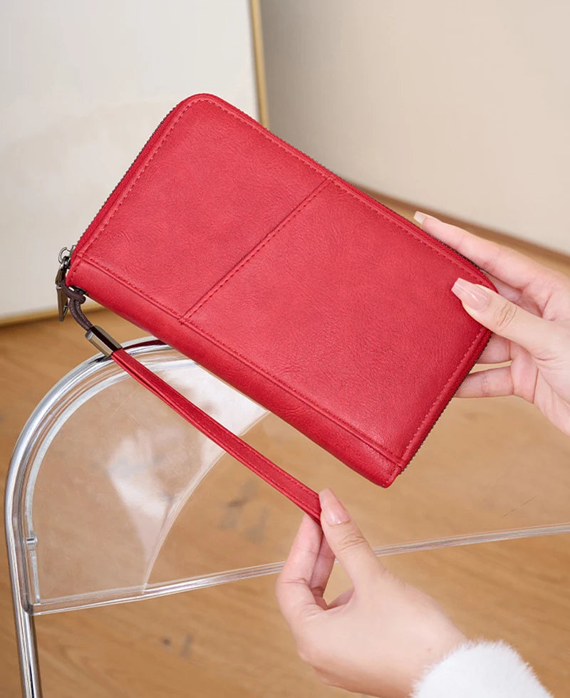 RFID Leather Passport Wallet – Anti-Theft Card Holder for Travel