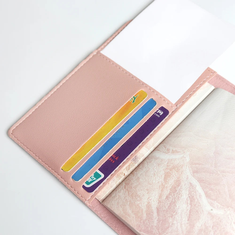 Custom Name Passport Cover Set – Personalized Leather Luggage Tag for Travel
