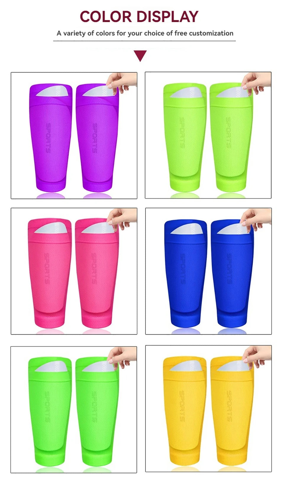 Soccer Shin Guard Socks – EVA Cushion Protection for Kids and Youth Sports