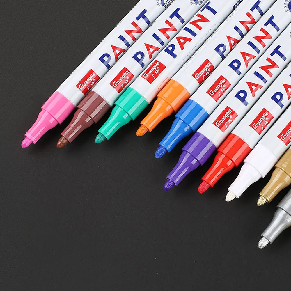 Permanent Paint Marker – Waterproof Oily Ink for Car Tires and Metal