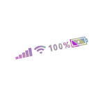 Reflective Wifi Battery Signal Vinyl Decal – Funny Car Decor for Auto Exterior