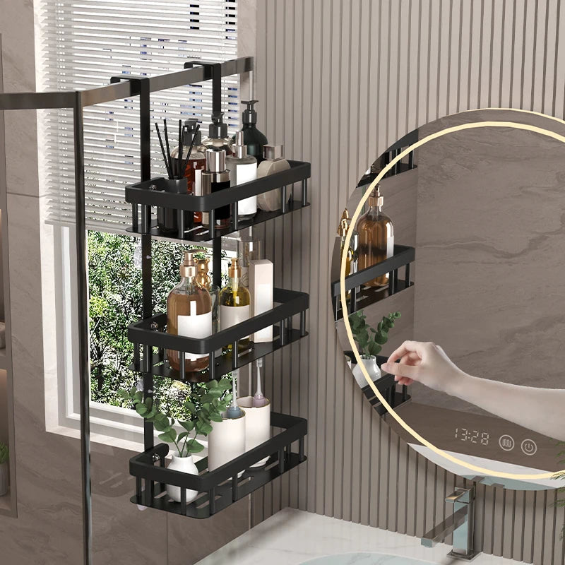 Three-Layer Wall Mounted Bathroom Rack – Shower Storage Organizer