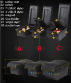 Center Console Armrest Box – Storage Organizer for Peugeot 208 2012-2018