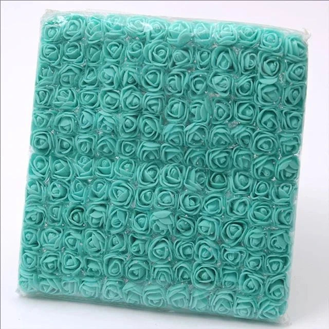 Mini Foam Rose Flower Heads – 2cm Craft Embellishments for Wedding Decor